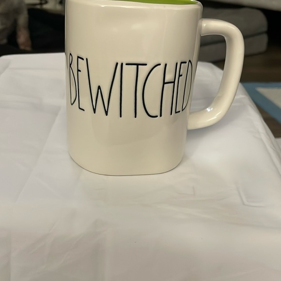 Rae Dunn “bewitched mug”. White in color and green interior. Like new condition - Picture 2 of 6